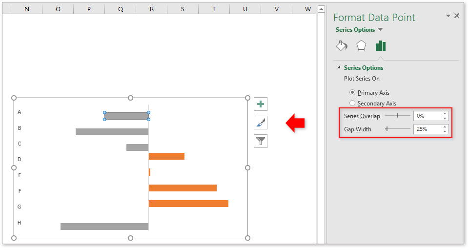 Quickly Create A Positive Negative Bar Chart In Excel