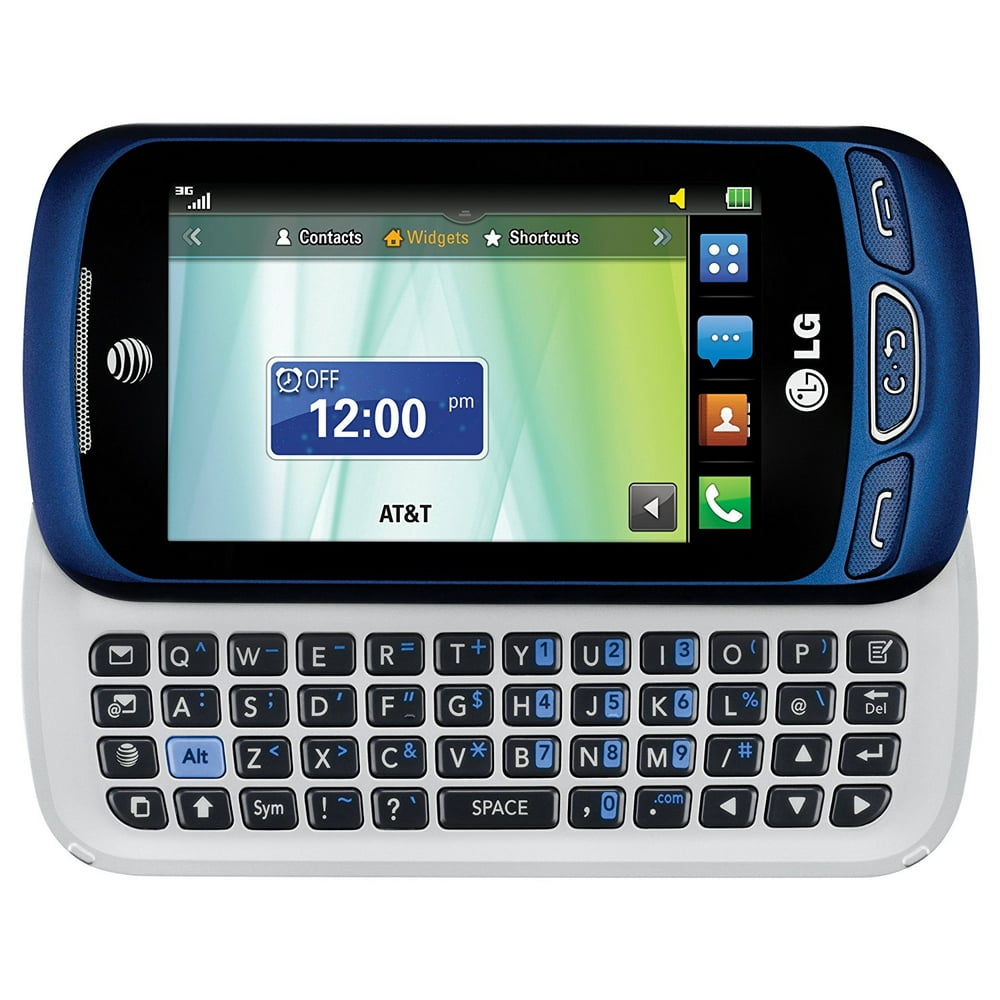 Refurbished Lg C410 Xpression 2 4G Cell Phone Blue At T Walmart