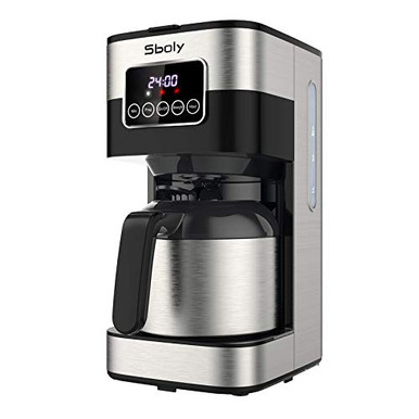 Sboly Drip Coffee Maker Programmable Coffee Maker With Thermal Carafe