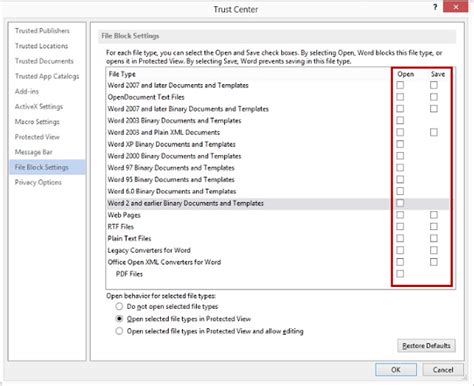 Settings Missing In Trust Center Microsoft Community