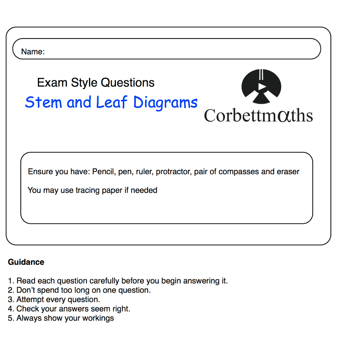 Stem And Leaf Plot Questions And Answers