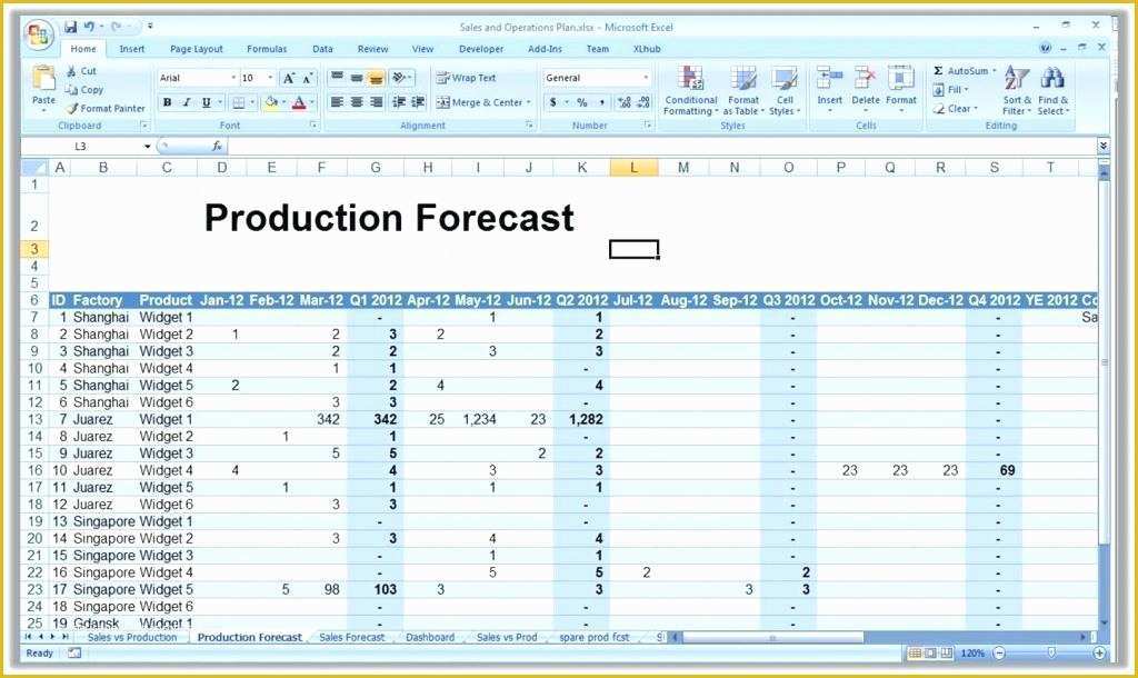 Supply And Demand Excel Template