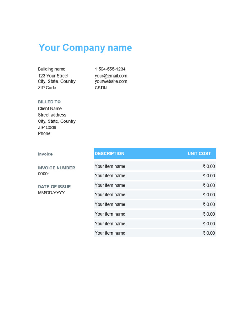 Tax Invoice Format In Excel Captainbiz Blog