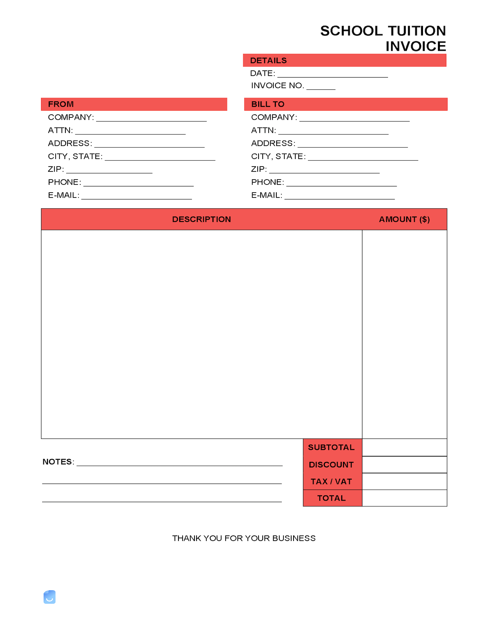 Tuition Fee Receipt Template Emetonlineblog