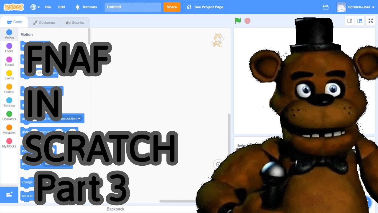 Tutorial Cara Membuat Game Fnaf Di Scratch 1 Youtube