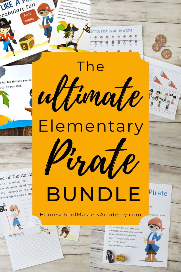 Ultimate Multi Age Pirate Homeschool Resource Bundle