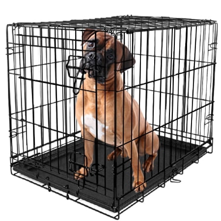 Vibrant Life Single Door Folding Dog Crate With Divider 24 Walmart Com