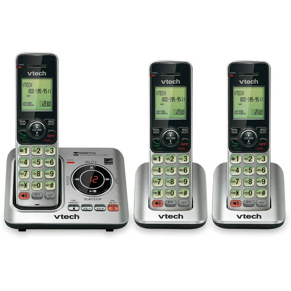 Vtech Cs6629 3 Cordless Phone With Answering Machine Caller Id Call