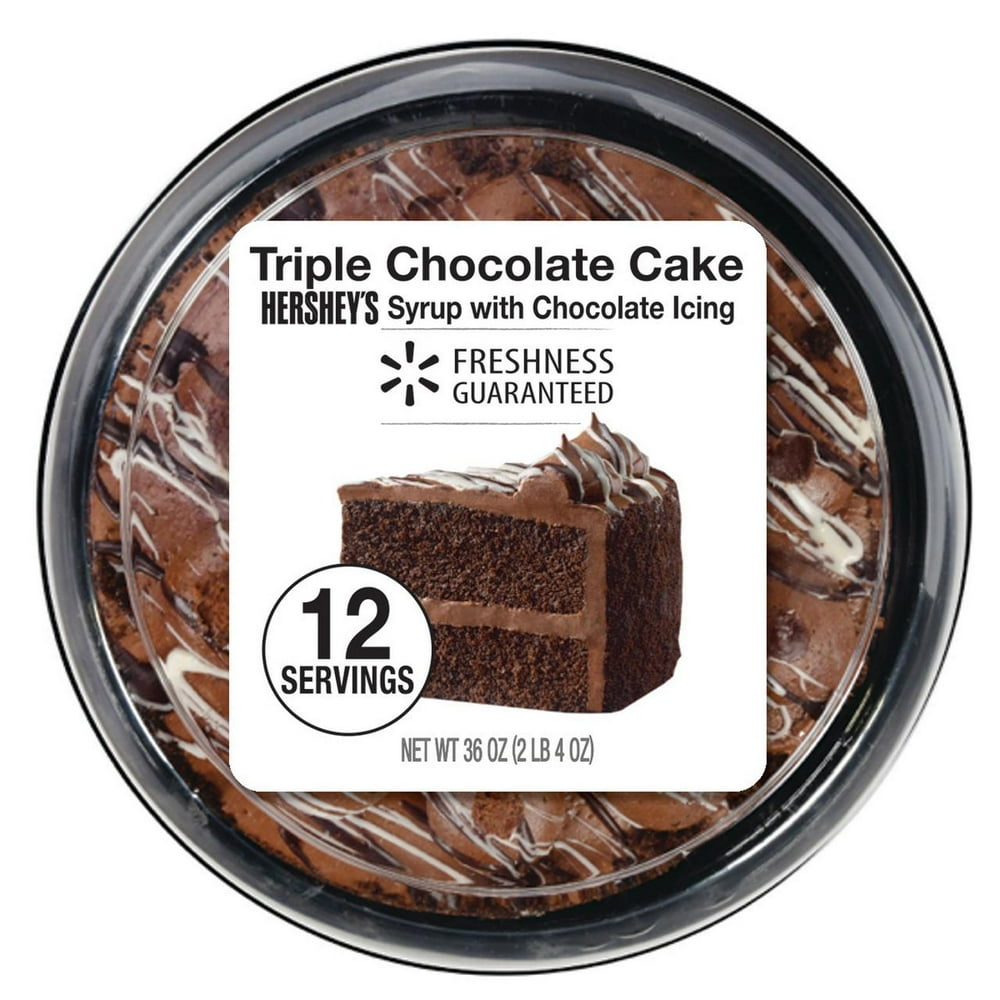 Wal Mart Bakery Triple Chocolate Cake 36 Oz Walmart Com Walmart Com