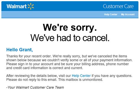 Walmart Com Orders Instantly Cancelled Try Walmart S Online Chat