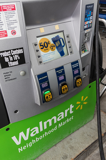 Walmart Gas Station Pump Stock Photo Download Image Now Wal Mart