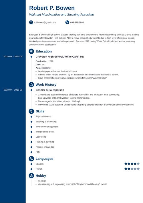 Walmart Resume Example Amp Template Free Download